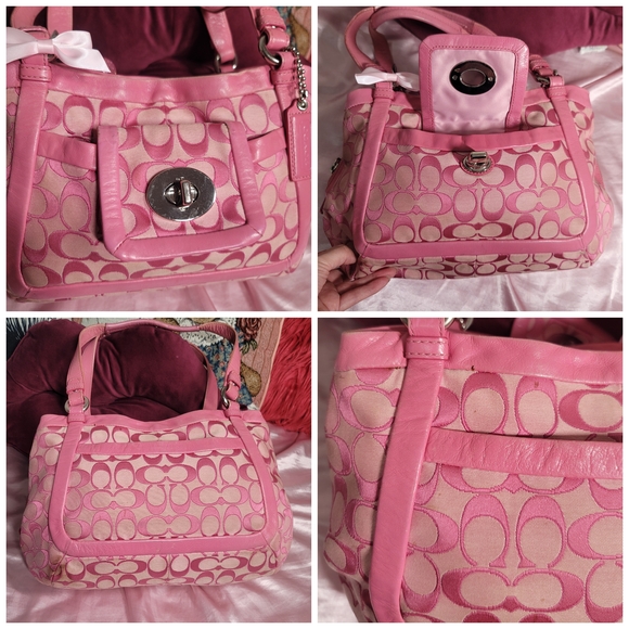 ****S O L D**** EXTREMELY RARE AND HTF COACH CRICKET Y2K 08' PINK SHOULDER BAG - Picture 4 of 12